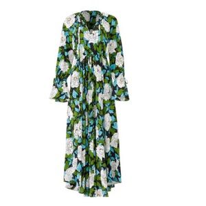Diane von furstenberg floral maxi dress-large(NWT)